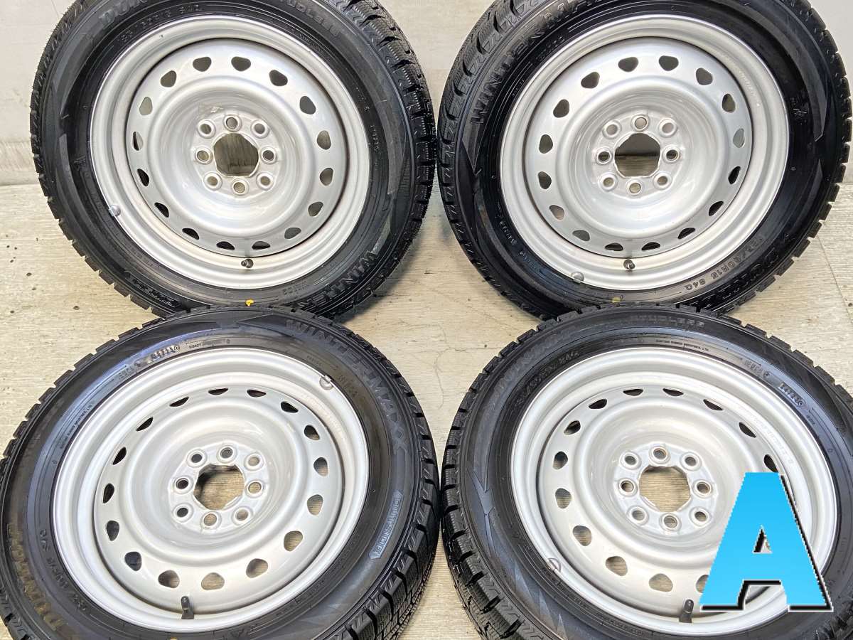 185/60R15 ダンロップ ウィンターマックス WM02 　 R6 15x5.5 100/114.3-4穴 中古タイヤ スタッドレスタイヤ ホイールセット 4本セット