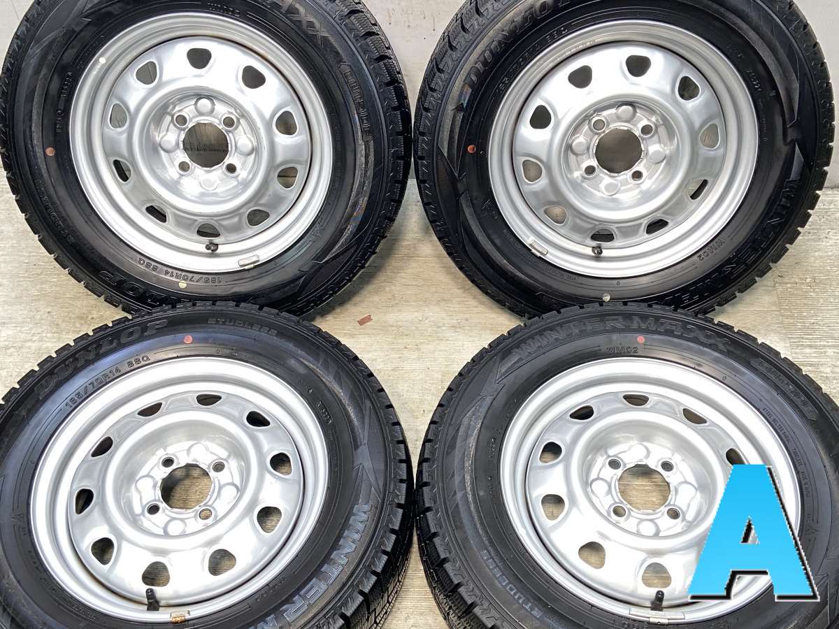 処分SALE！185/70R14 中古スタッドレス４本セット 美中古185/70R14アルミ付きスタッドレス4本セット