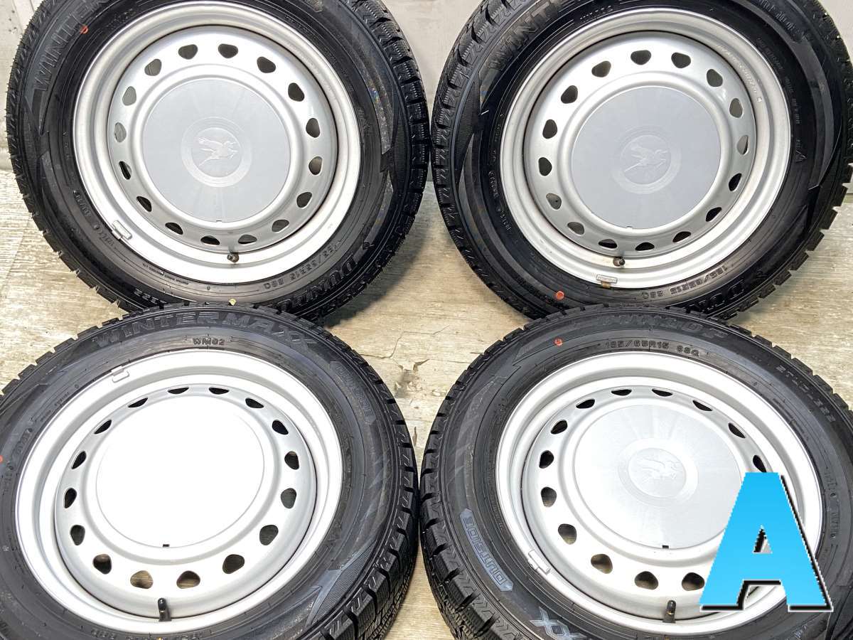 185/65R15 ダンロップ ウィンターマックス WM02 　 キャロウィン S7 15x5.5 100/114.3-4穴 中古タイヤ スタッドレスタイヤ ホイールセット 4本セット｜タイヤ・ホイール　カンパニー