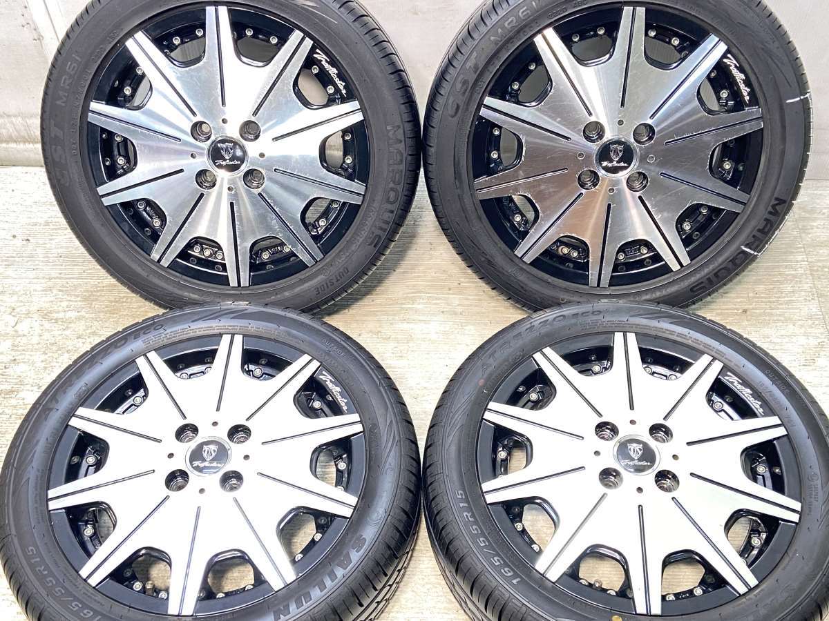 楽天市場】中古 ホイールタイヤ 4本セット 165/55R15 純正 スズキ