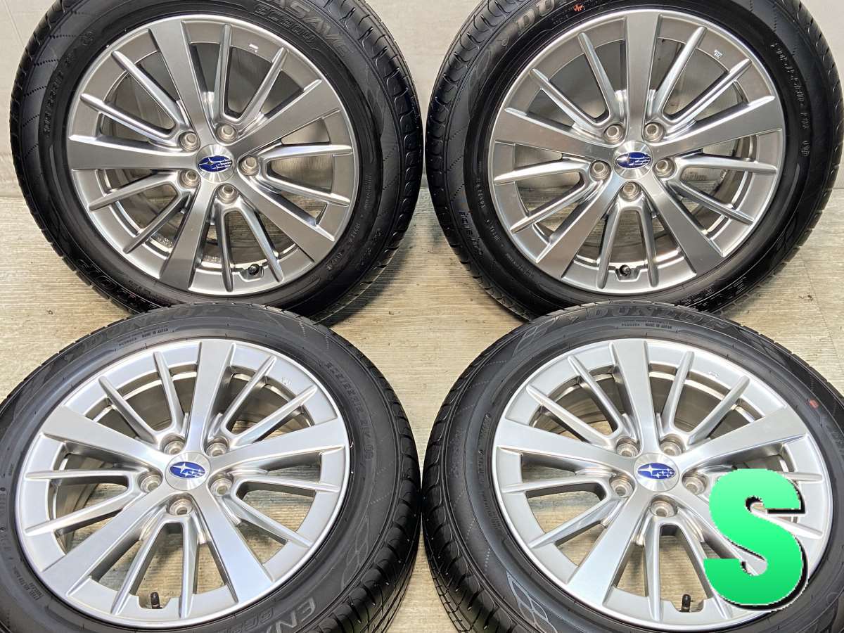 205/55R16 ダンロップ エナセーブ EC204 スバル純正 16x6.5 55 100-5穴 中古タイヤ サマータイヤ ホイールセット 4本セット