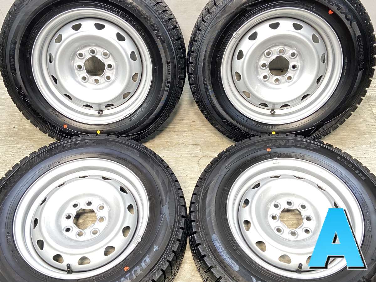 185/70R14 ダンロップ ウィンターマックス WM02 　 VK 14x5.5 100/114.3-4穴 中古タイヤ スタッドレスタイヤ ホイールセット 4本セット