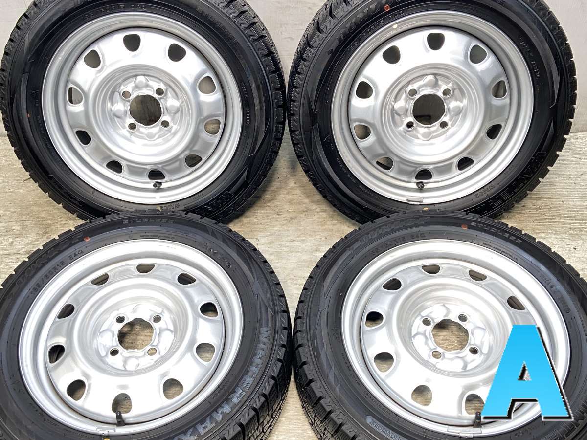 185/60R15 ダンロップ ウィンターマックス WM02 TOPY M60 15x5.5 100-4穴 中古タイヤ スタッドレスタイヤ ホイールセット 4本セット