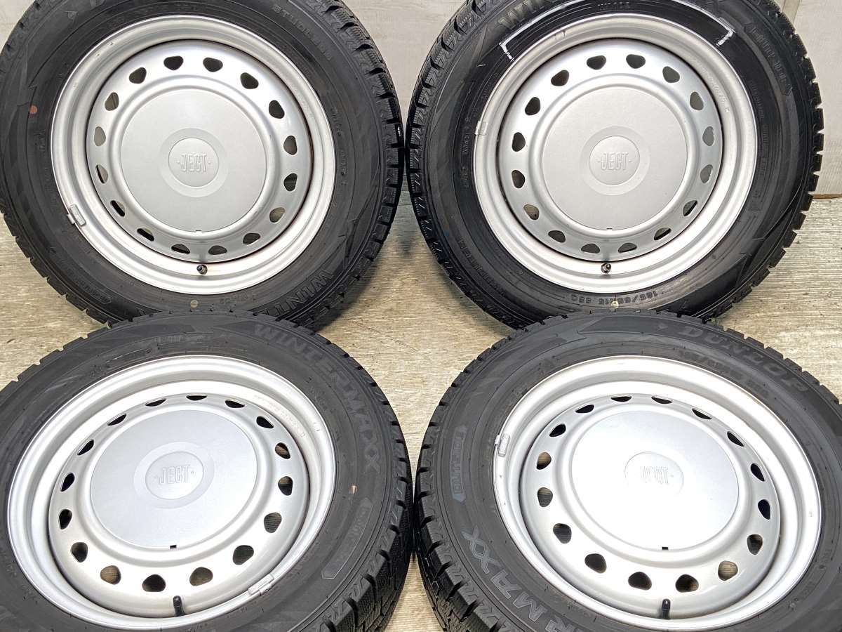 185/65R15 ダンロップ ウィンターマックス WM02 　 JECT R6 15x5.5 100/114.3-4穴 中古タイヤ スタッドレスタイヤ ホイールセット 4本セット