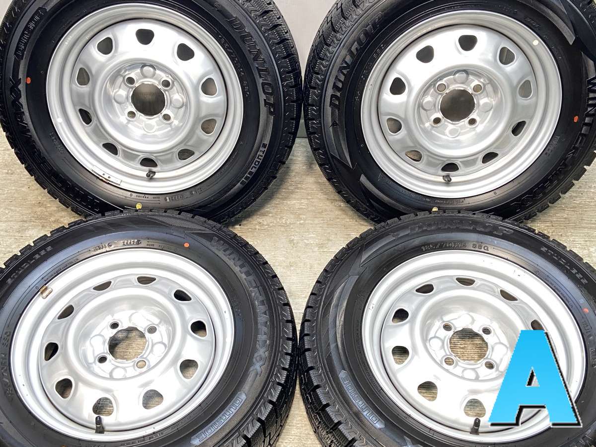 185/70R14 ダンロップ ウィンターマックス WM02 　 TOPY M47A 14x5.0 100-4穴 中古タイヤ スタッドレスタイヤ ホイールセット 4本セット