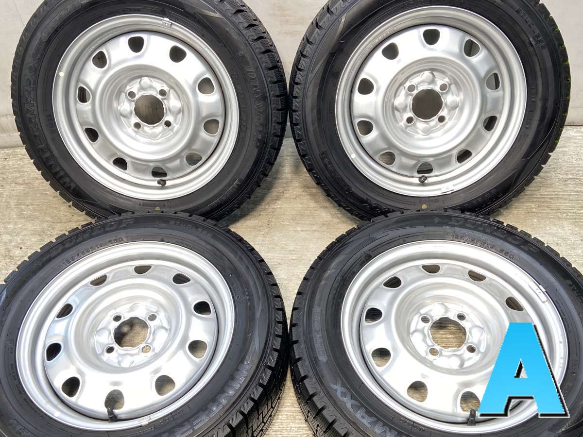 185/65R15 ダンロップ ウィンターマックス WM02 TOPY M60 15x5.5 100-4穴 中古タイヤ スタッドレスタイヤ ホイールセット 4本セット