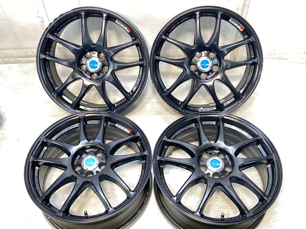 17x7.0 38 100-5穴 WORK WORK EMOTION キワミ 中古ホイール 4本セット
