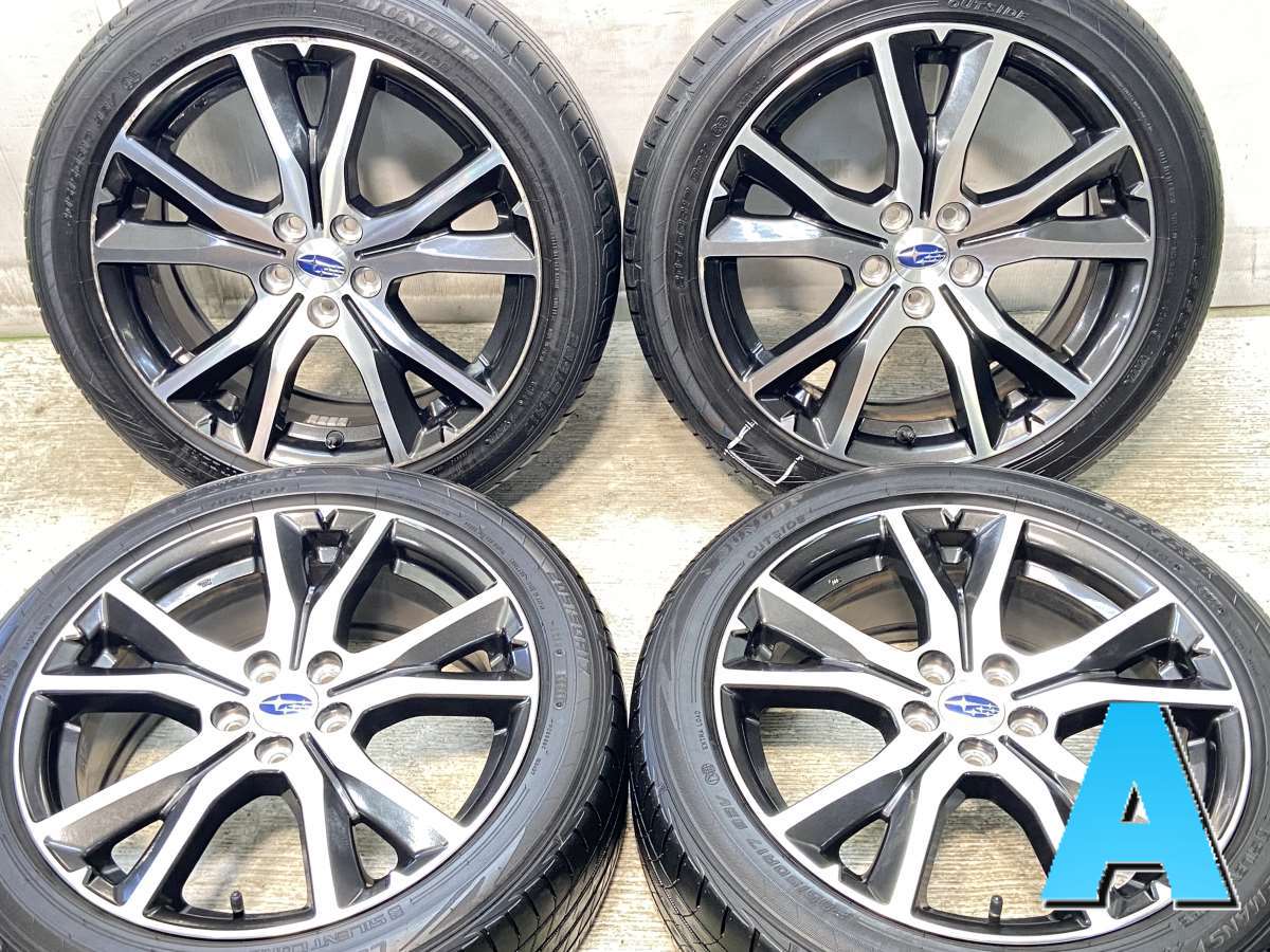 205/50R17 ダンロップ ルマン5 スバル純正 17x7.0 55 100-5穴 中古タイヤ サマータイヤ ホイールセット 4本セット