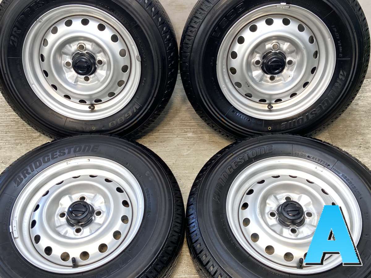 楽天市場】165R13 6PR ブリヂストン V600 日産純正 13x5.0 100-4穴 
