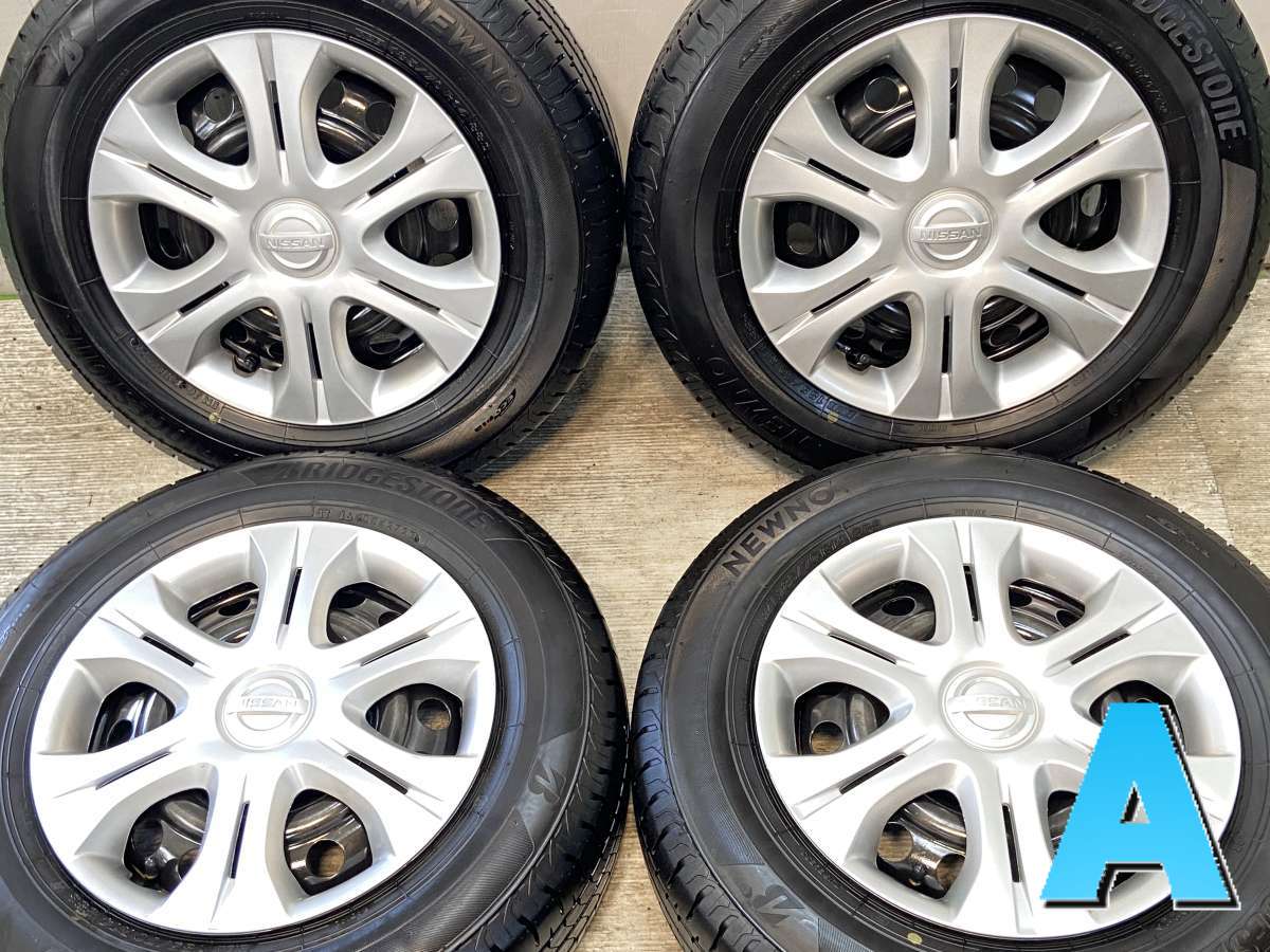 日産ノートE12 185/70R14タイヤセット純正ホイール2025年製造バリ山 ミシュラン 中古バリ溝冬セット ノート 純正 14 インチ 5.5J +40