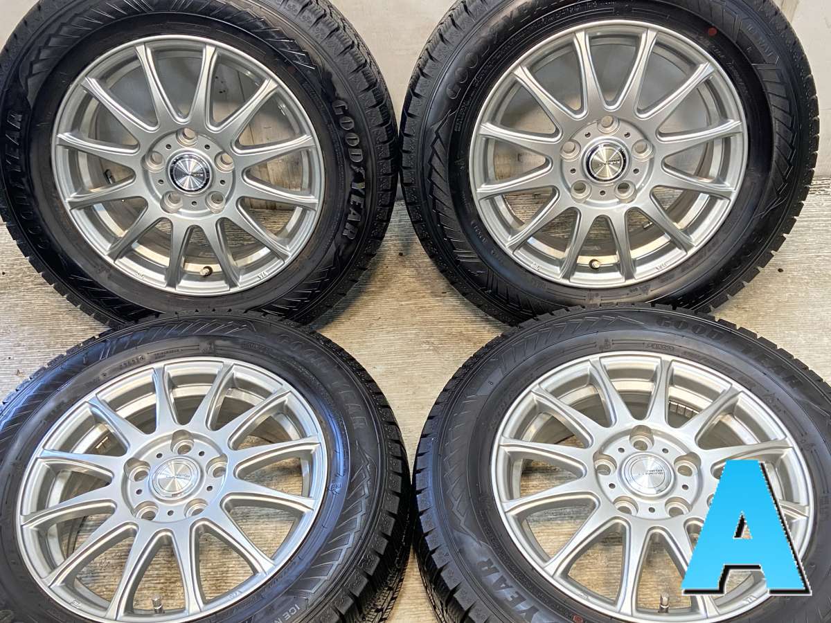 195/65R15 グッドイヤー アイスナビ 8 　 ラブリオン ルミエール 15x6.0 53 114.3-5穴 中古タイヤ スタッドレスタイヤ ホイールセット 4本セット｜タイヤ・ホイール　カンパニー