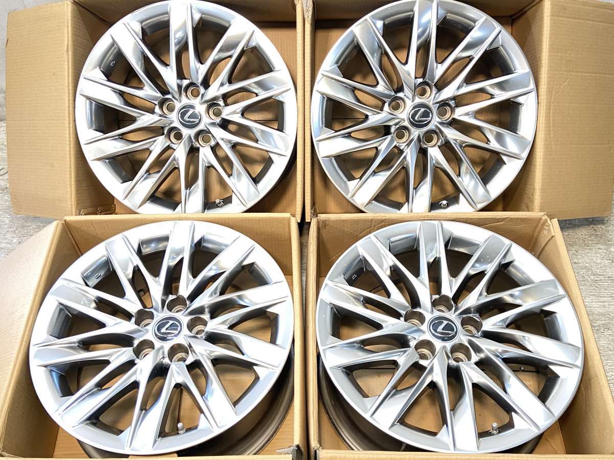 19x8.0 25 120-5穴 　 レクサス純正 中古ホイール 4本セット