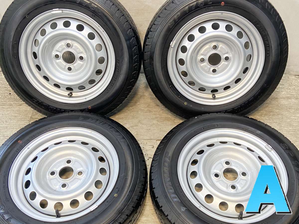 155/80R14 88/86LT ダンロップ SP 175L トヨタ純正 AL 14x5.0 39 100-4穴 中古タイヤ サマータイヤ ホイールセット 4本セット|タイヤ・ホイール カンパニー