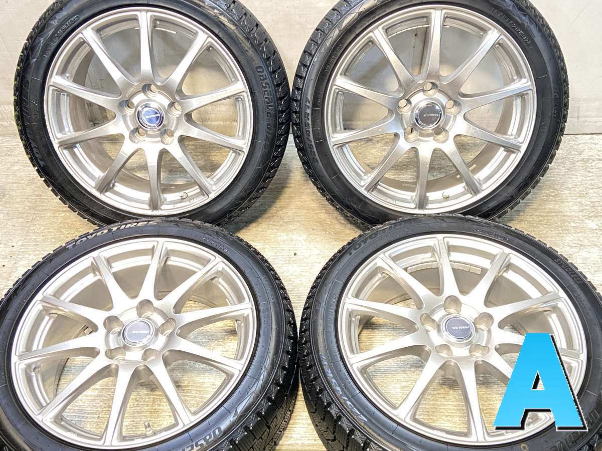225/45R17 トーヨータイヤ オブザーブ GIZ2 　 ECO FORME 17x7.5 40 114.3-5穴 中古タイヤ スタッドレスタイヤ ホイールセット 4本セット 59,880円