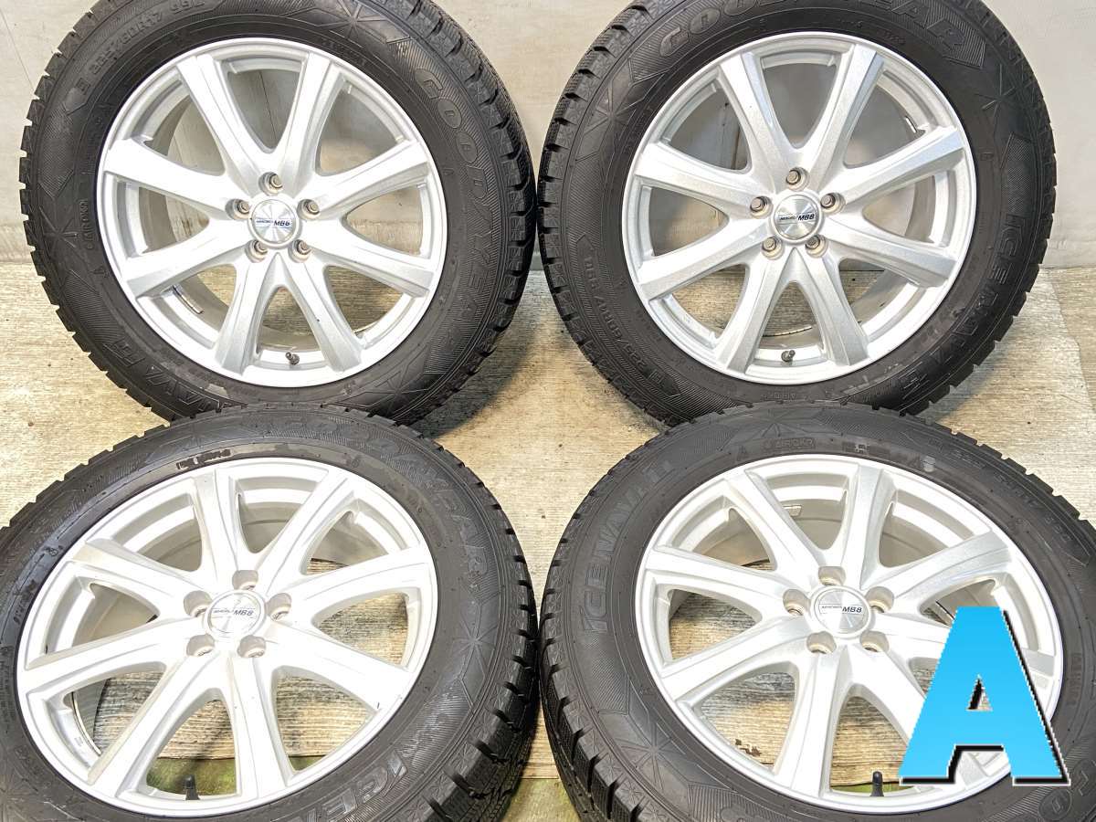 225/60R17 グッドイヤー アイスナビ 6 　 MACBES MB8 17x7.0 53 100-5穴 中古タイヤ スタッドレスタイヤ ホイールセット 4本セット｜タイヤ・ホイール　カンパニー
