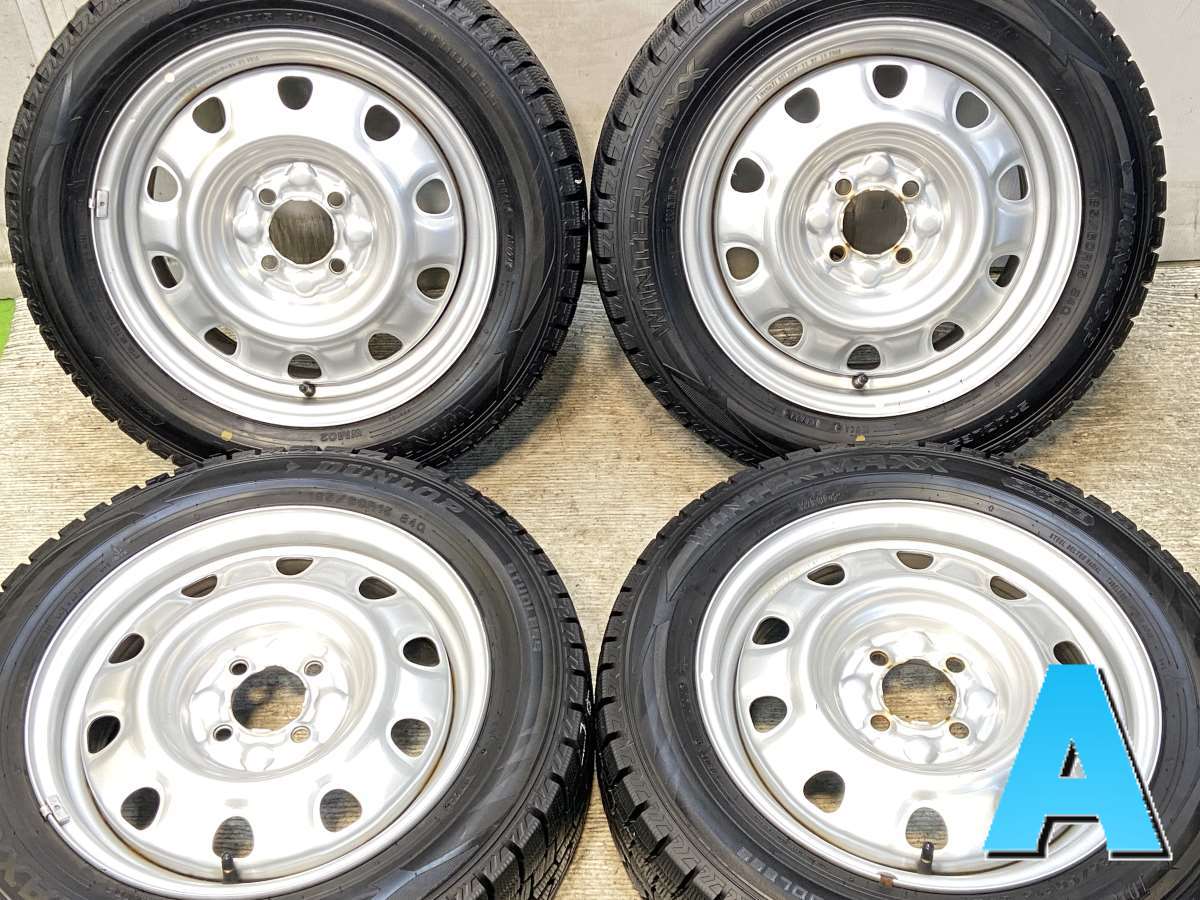 185/60R15 ダンロップ ウィンターマックス WM02 　 TOPY M60 15x5.5 100-4穴 中古タイヤ スタッドレスタイヤ ホイールセット 4本セット