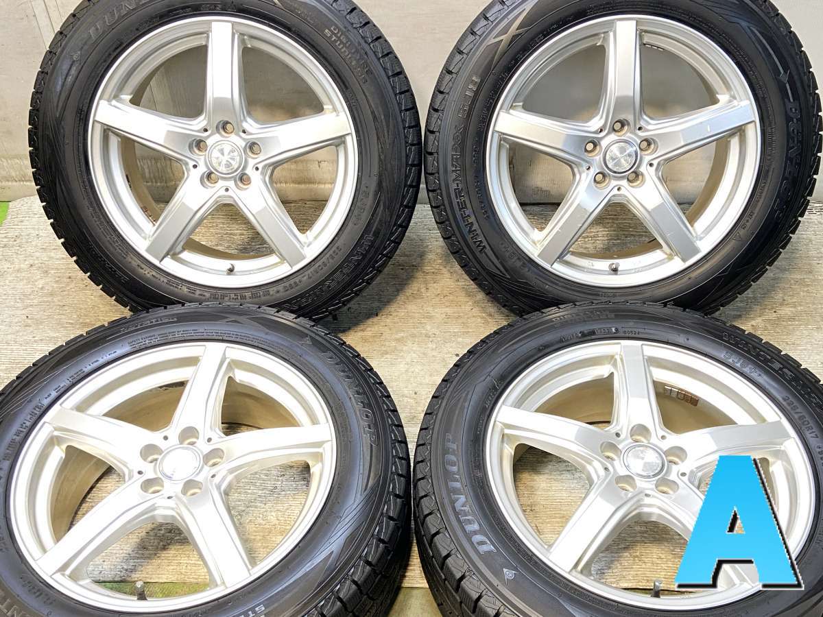 225/60R17 ダンロップ ウィンターマックス SJ8+ 　 VIOLENTO 17x7.0 48 100-5穴 中古タイヤ スタッドレスタイヤ ホイールセット 4本セット 36,270円