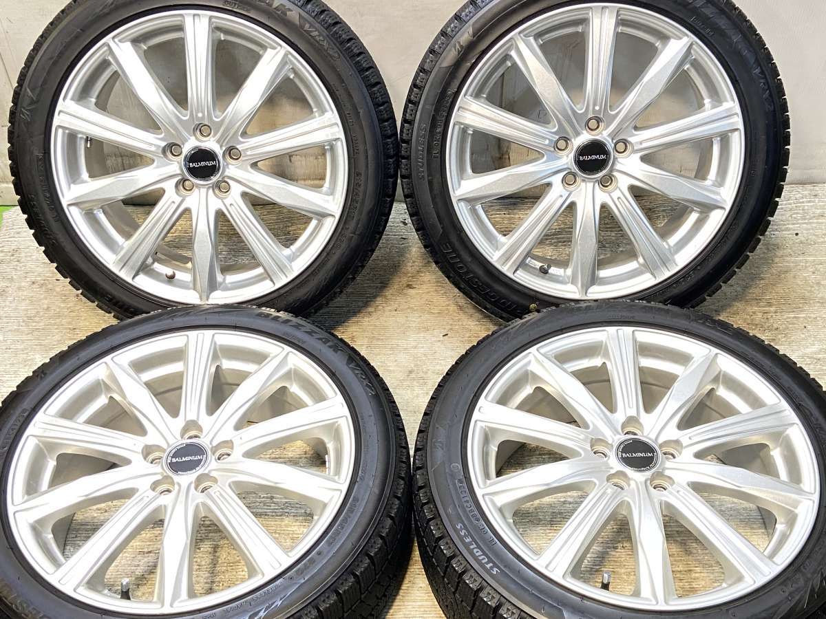 215/45R17 ブリヂストン ブリザック VRX2 BALMINUM 17x7.0 53 100-5穴 中古タイヤ スタッドレスタイヤ ホイールセット 4本セット|タイヤ・ホイール カンパニー