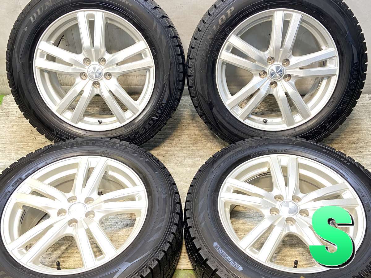 225/60R17 ダンロップ ウィンターマックス WM02 　 DUFACT 17x7.0 48 100-5穴 中古タイヤ スタッドレスタイヤ ホイールセット 4本セット｜タイヤ・ホイール　カンパニー
