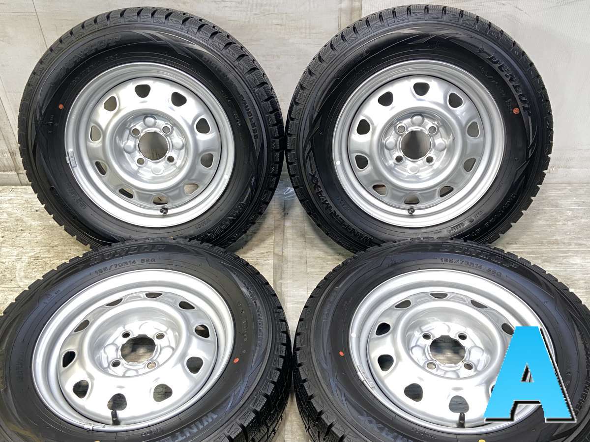 185/70R14 ダンロップ ウィンターマックス WM01 　 TOPY M47A 14x5.0 100-4穴 中古タイヤ スタッドレスタイヤ ホイールセット 4本セット 15,584円