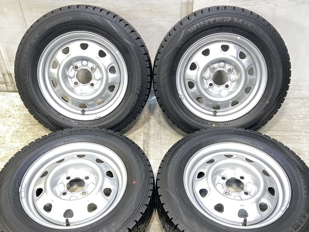 175/70R14 ダンロップ ウィンターマックス WM02 　 TOPY Ｍ47A 14x5.0 100-4穴 中古タイヤ スタッドレスタイヤ ホイールセット 4本セット