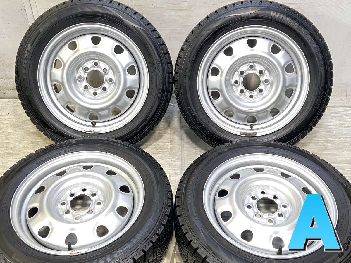 185/60R15 ダンロップ ウィンターマックス WM02 TOPY V10 15x6.0 100/114.3-4穴 中古タイヤ スタッドレスタイヤ ホイールセット 4本セット|タイヤ・ホイール カンパニー