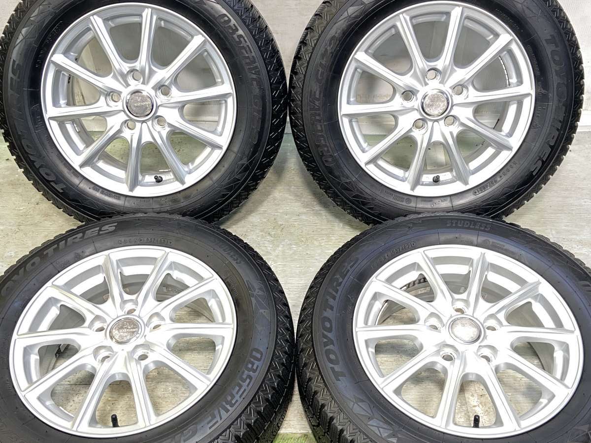 195/65R15 トーヨータイヤ オブザーブ GIZ2 　 ECO FORME 15x6.0 50 114.3-5穴 中古タイヤ スタッドレスタイヤ ホイールセット 4本セット｜タイヤ・ホイール　カンパニー