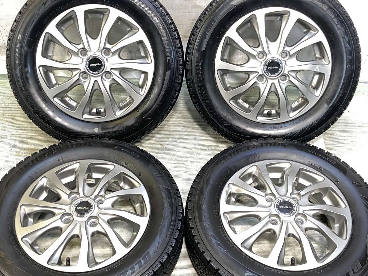 155/70R13 ブリヂストン ブリザック VRX2 　 BALMINUM 13x4.0 45 100-4穴 中古タイヤ スタッドレスタイヤ ホイールセット 4本セット 29,800円