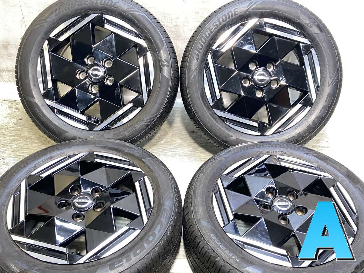 205/55R16 ブリヂストン エコピア NH200 日産純正 16x6.5 40 114.3-5穴 中古タイヤ サマータイヤ ホイールセット 4本セット