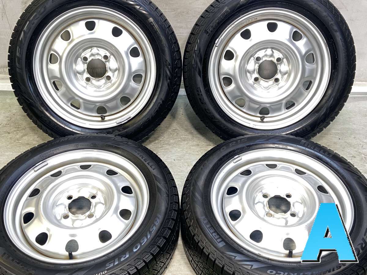 185/60R15 ピレリ アイスゼロアシンメトリコ 　 TOPY M60 15x5.5 42 100-4穴 中古タイヤ スタッドレスタイヤ ホイールセット 4本セット