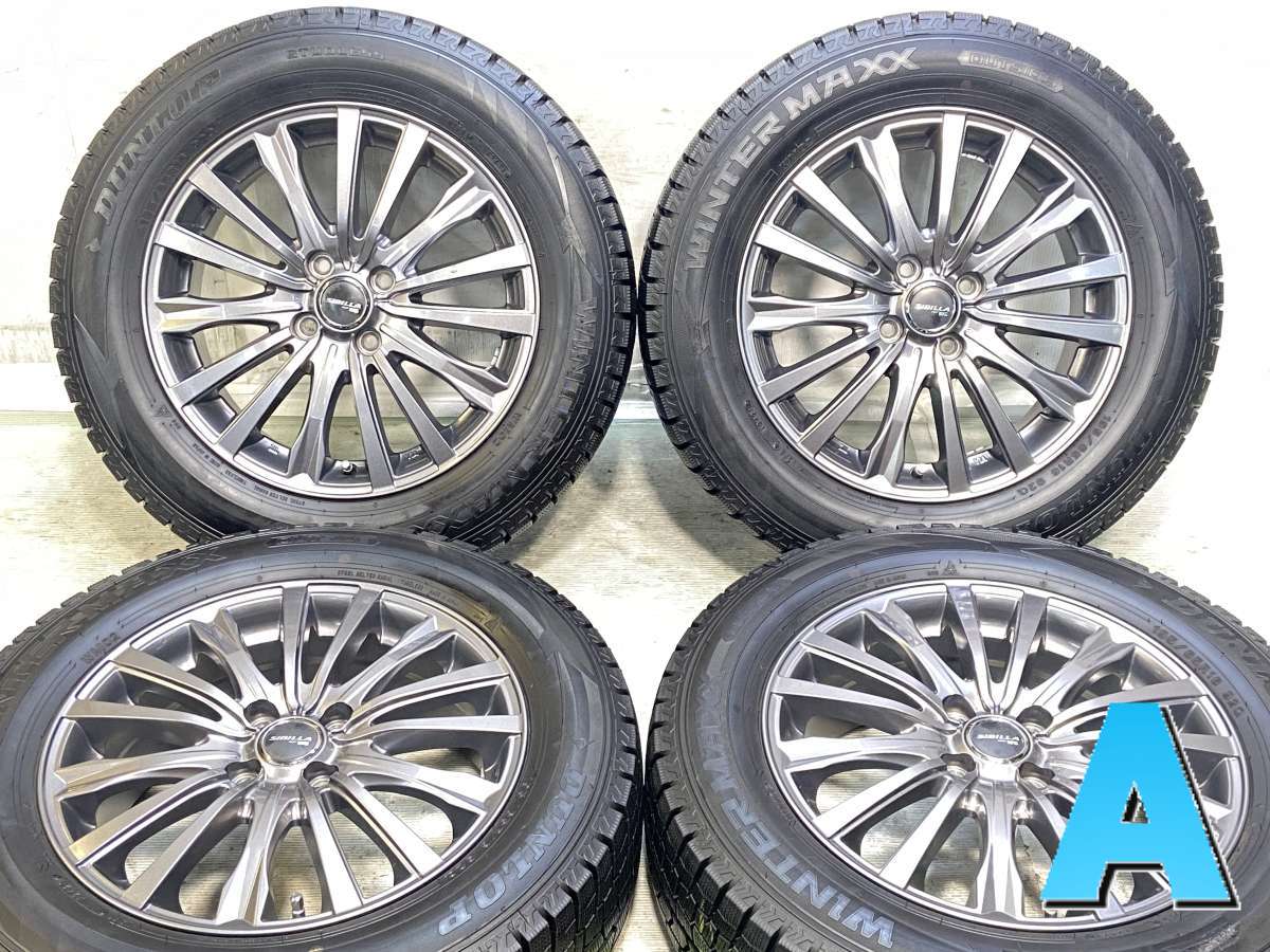 195/65R16 ダンロップ ウィンターマックス WM02 　 SIBILLA NEXT WS 16x6.0 45 100-4穴 中古タイヤ スタッドレスタイヤ ホイールセット 4本セット｜タイヤ・ホイール　カンパニー