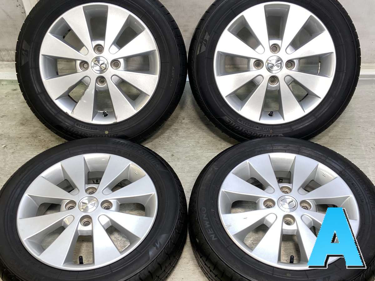 155/65R14 ブリヂストン NEWNO マツダ純正 14x4.5 45 100-4穴 中古タイヤ サマータイヤ ホイールセット 4本セット