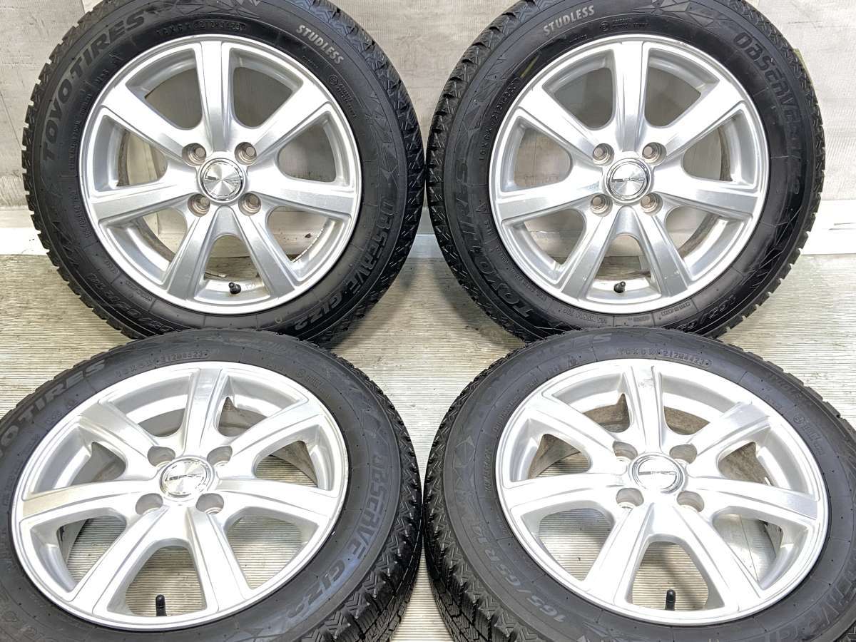 165/65R14 トーヨータイヤ オブザーブ GIZ2 　 PRD 14x5.5 38 100-4穴 中古タイヤ スタッドレスタイヤ ホイールセット 4本セット｜タイヤ・ホイール　カンパニー