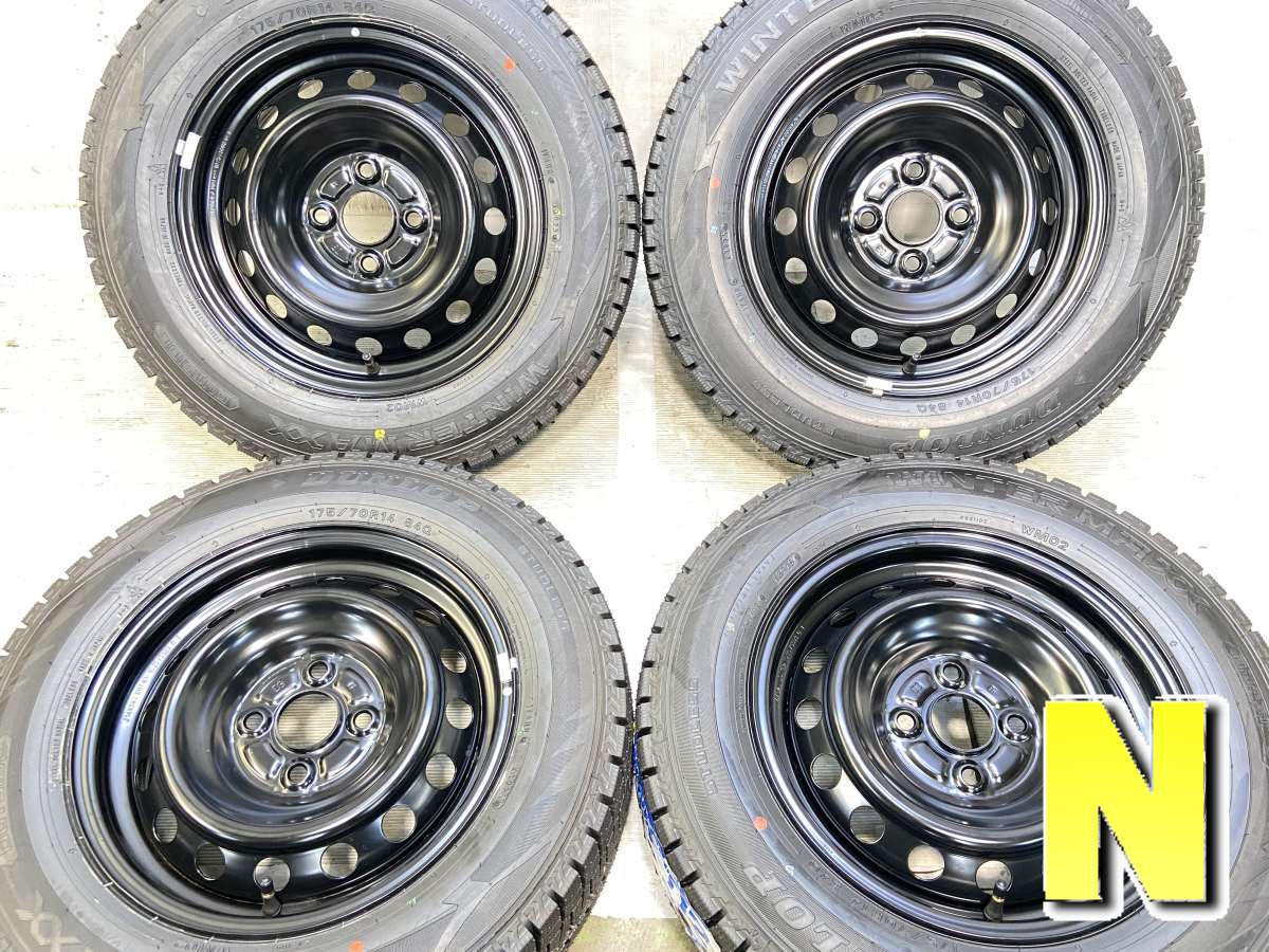 175/70R14 ダンロップ ウィンターマックス WM02 トヨタ純正 D3 14x5.5 100-4穴 中古タイヤ スタッドレスタイヤ ホイールセット 4本セット|タイヤ・ホイール カンパニー