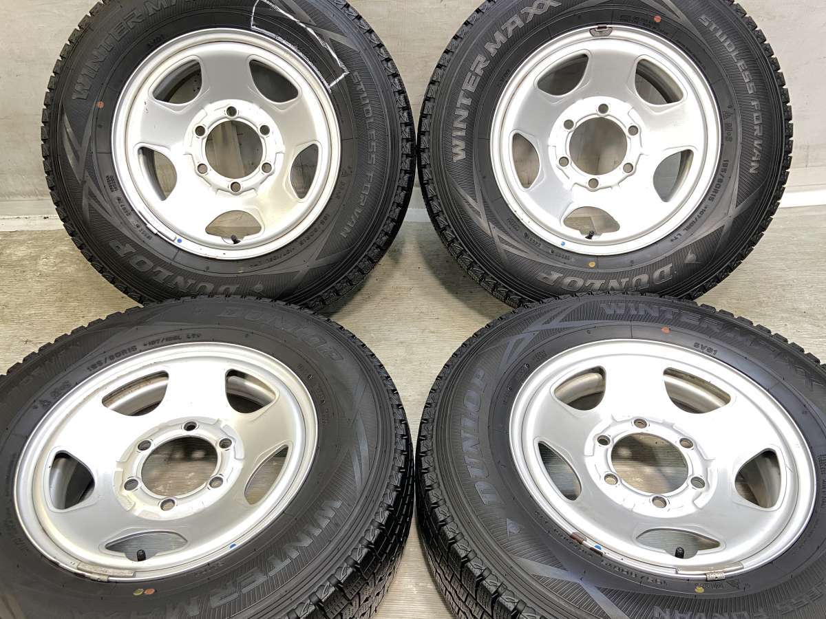 195/80R15 107/105LT ダンロップ ウィンターマックス SV01 　 15x6.0 139.7-6穴 中古タイヤ スタッドレスタイヤ ホイールセット 4本セット｜タイヤ・ホイール　カンパニー