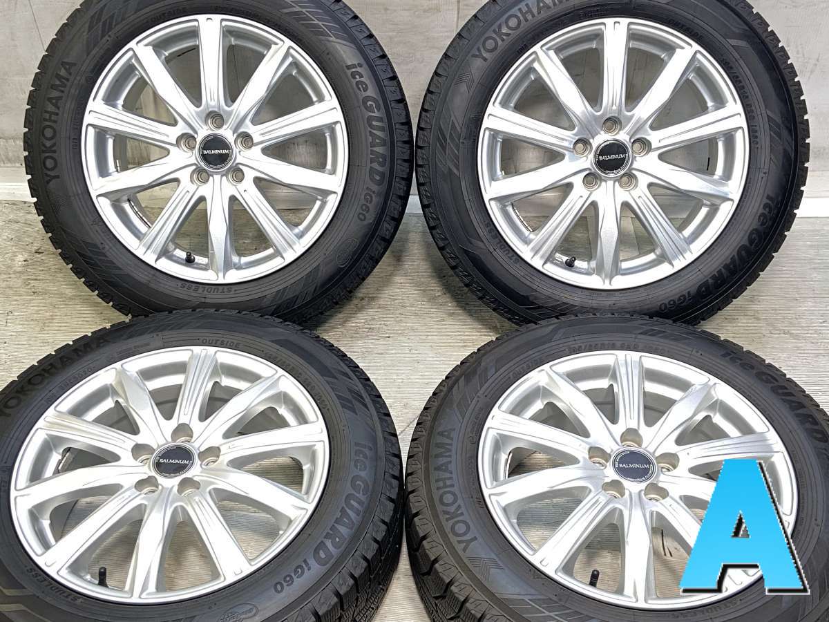 195/65R16 ヨコハマ アイスガード iG60 　 BALMINUM 16x6.5 48 100-5穴 中古タイヤ スタッドレスタイヤ ホイールセット 4本セット｜タイヤ・ホイール　カンパニー
