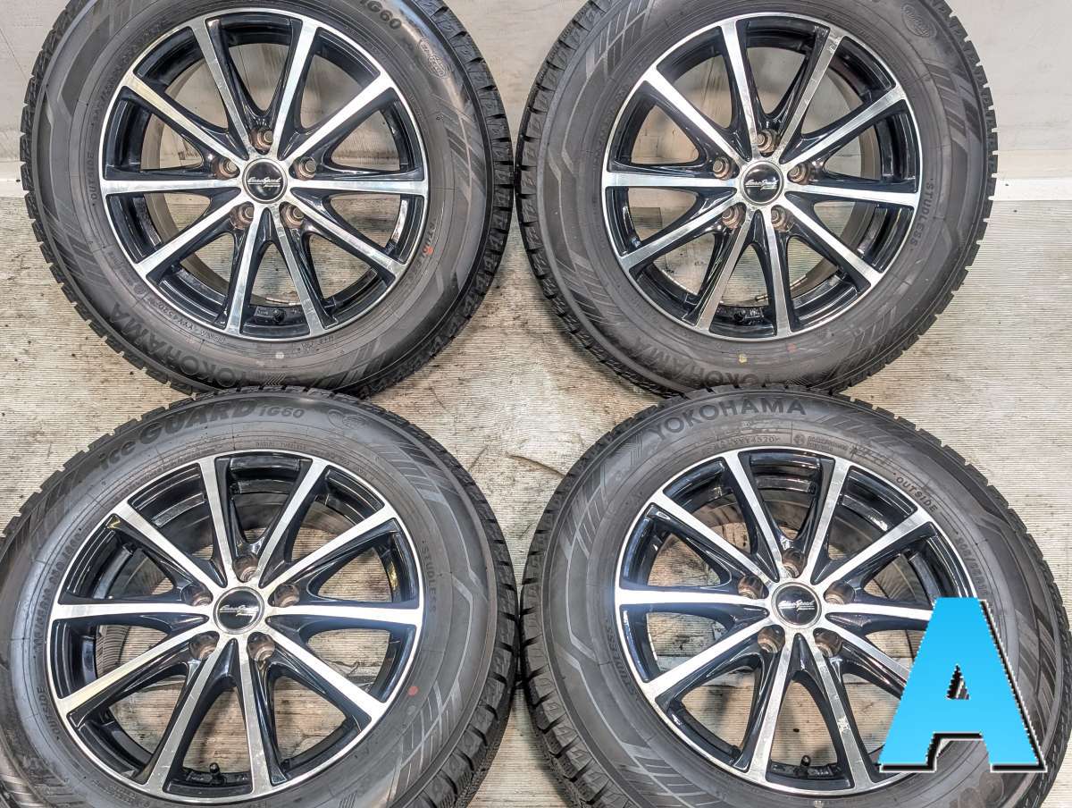 205/65R16 ヨコハマ アイスガード iG60 　 マルカ Euro Speed 16x6.5 38 114.3-5穴 中古タイヤ スタッドレスタイヤ ホイールセット 4本セット｜タイヤ・ホイール　カンパニー
