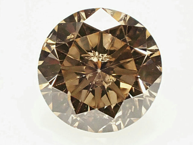 ０．７５８ct　ＦＡＮＣＹ　ＬＩＧＨＴ　ＢＲＯＷＮ　ＳＩ２　ブラウンダイヤモンド　ルース