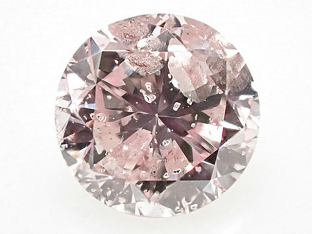 ０．５８１ct　ＬＩＧＨＴ　ＯＲＡＮＧＹ　ＰＩＮＫ　Ｉ１　ピンクダイヤモンド　ルース