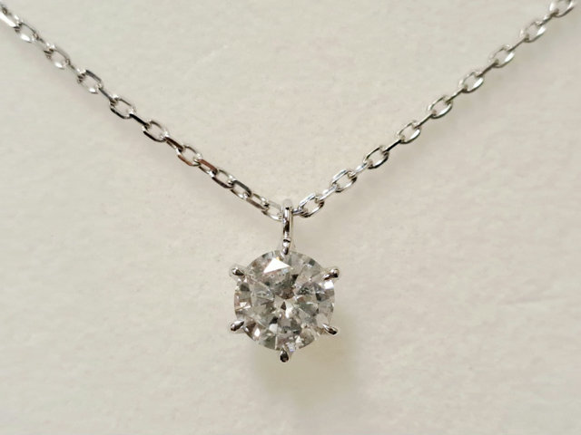 ０．３６４ct　Ｈ　ＳＩ２　ＦＡＩＲ　ＰＴ製　ダイヤモンド　ペンダント
