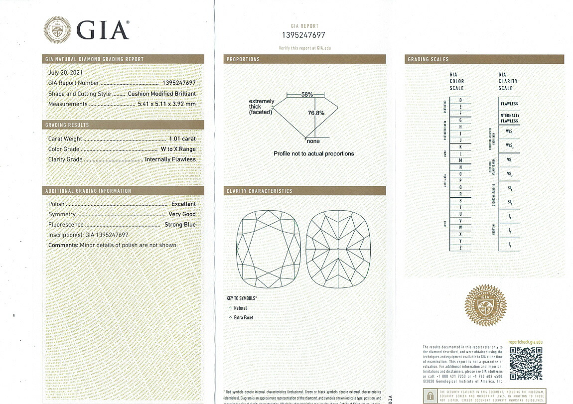 １．０１コンピュータ断層撮影法 W to X ＩＦ 座蒲団取りすてる ＧＩＡ 金剛石 ルース