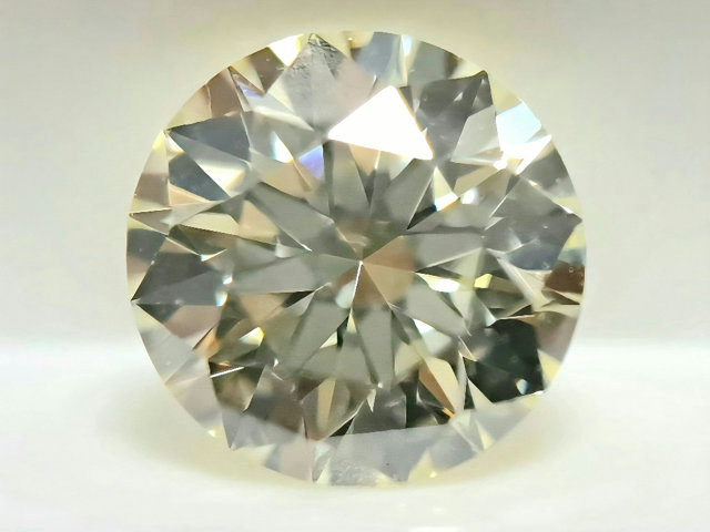 ０．３１０ct　ＬＩＧＨＴ　ＹＥＬＬＯＷ　ＶＶＳ２　ＥＸ (Ｈｅａｒｔ)　イエローダイヤモンド　ルース｜アインインターナショナル