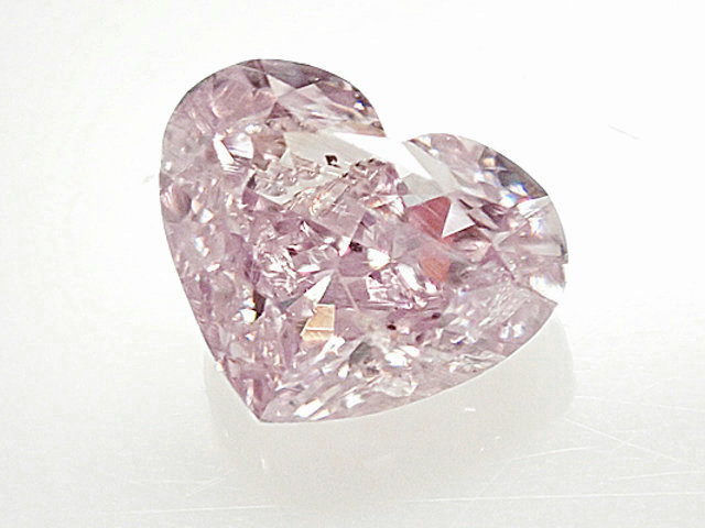 ０．５１２ct　ＦＡＮＣＹ　ＰＵＲＰＬＥ　ＰＩＮＫ　Ｉ１　ハート　ＧＩＡ付き　ピンクダイヤモンド　ルース｜アインインターナショナル