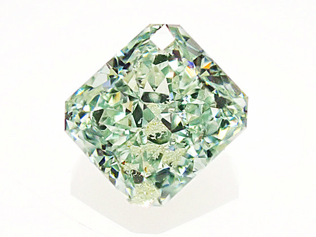 ０．５４８ct　ＦＡＮＣＹ　ＩＮＴＥＮＳＥ　ＢＬＵＥ　ＧＲＥＥＮ　ＳＩ１　グリーンダイヤモンド　ルース