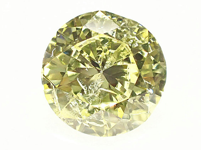 ０．６８７ct　ＦＡＮＣＹ　ＬＩＧＨＴ　ＹＥＬＬＯＷ　ＳＩ２　イエローダイヤモンド　ルース