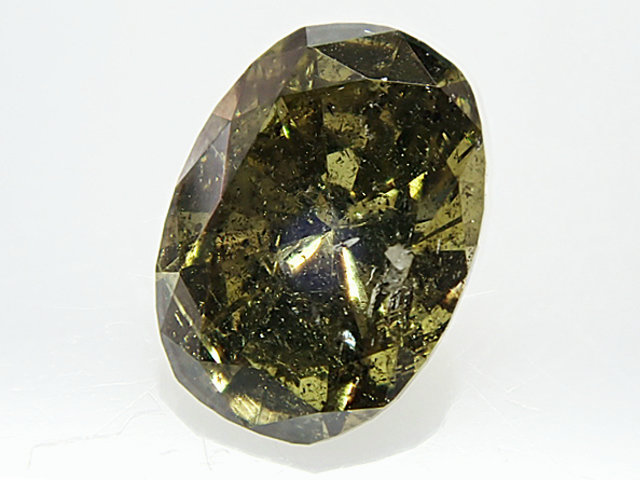 ０．４８９ct　ＦＡＮＣＹ　ＤＡＲＫ　ＧＲＡＹ　ＧＲＥＥＮＩＳＨ　ＹＥＬＯＷ　Ｉ１　イエローダイヤモンド　ルース