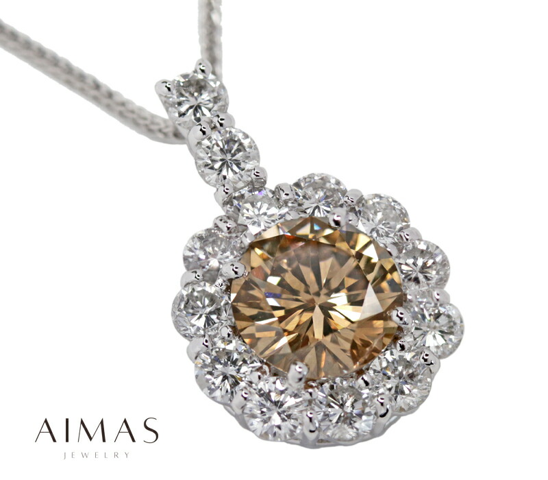 楽天市場】【10%OFFセール】1ct ブラウンダイヤ ネックレス SI-1