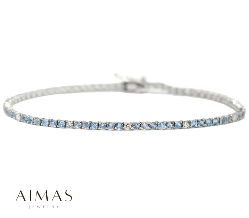 楽天市場】アクアマリン 1.64ct ブレスレット PT850 プラチナ