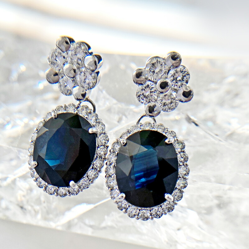 50%OFF!】 ブルーサファイア 3.22ct/3.22ct(計6.44ct) ダイヤモンド ...