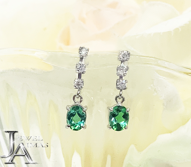 サナ★ブラジルバターリャパライバトルマリン★ピアスオーダー 数量限定 ブラジル産 パライバトルマリン カボション ピアス 1ペア 両